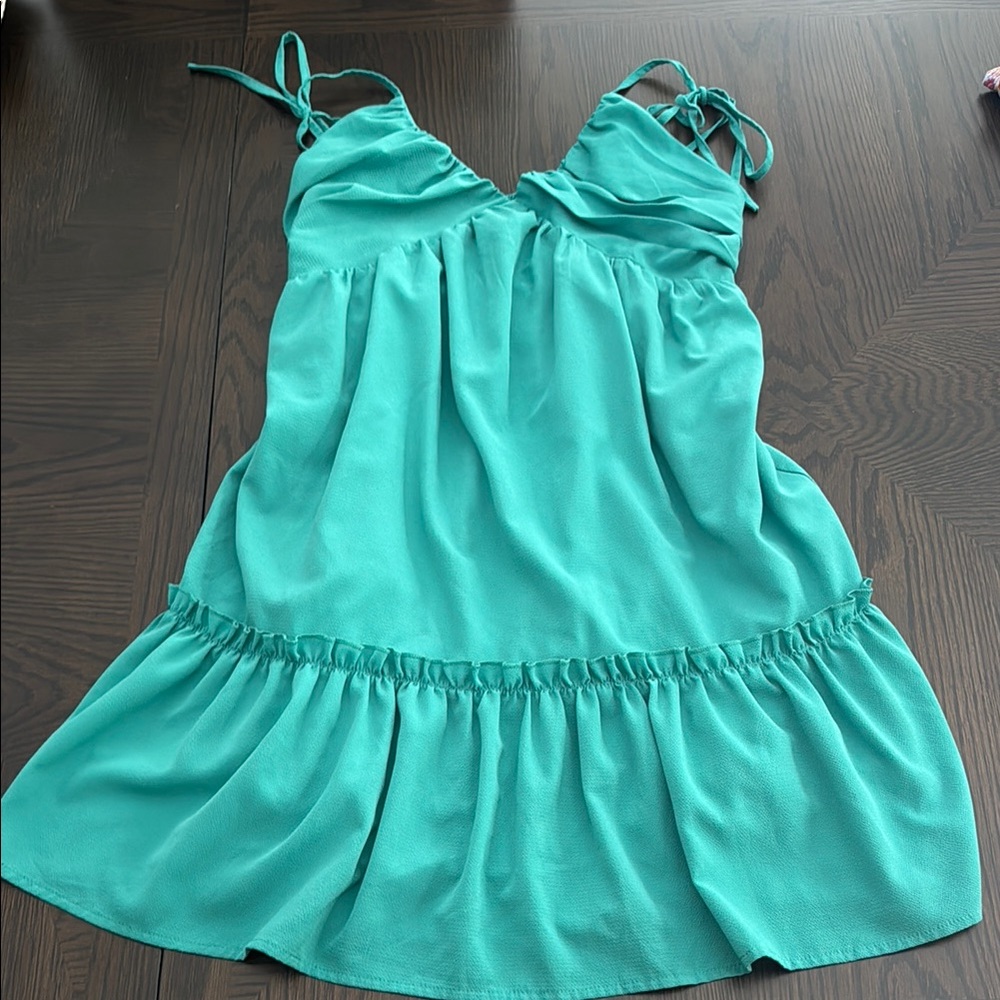 Elegant Teal Mini Dress